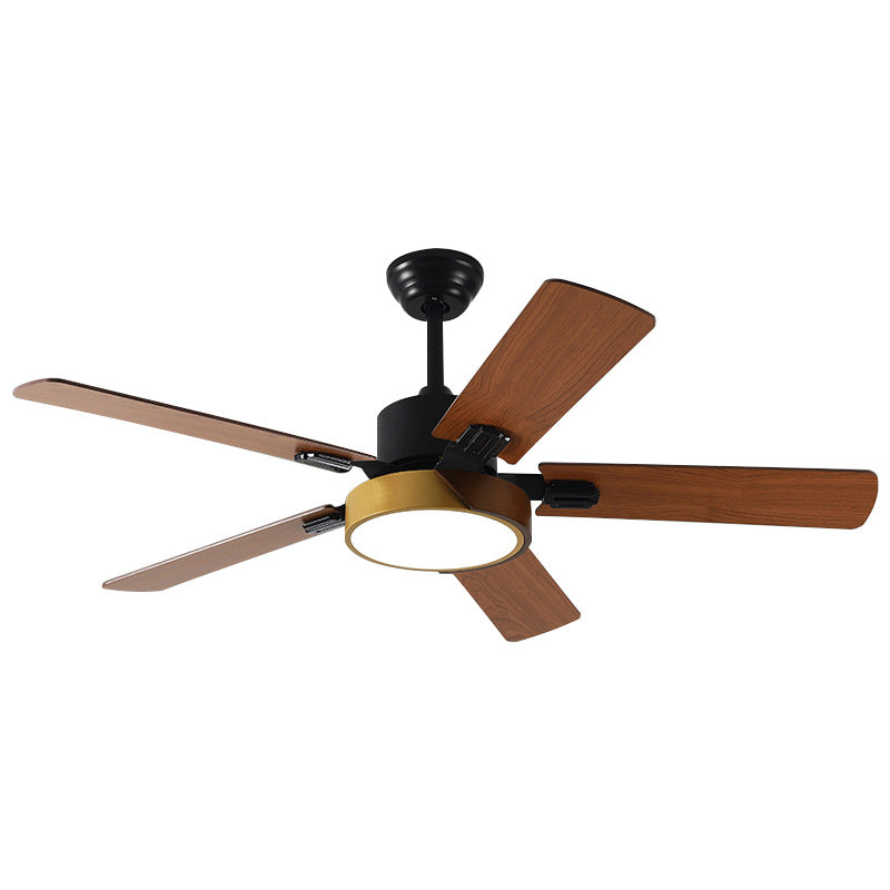 Nordic living room fan lamp bedroom smart variable-frequency ceiling fan lamp integrated lamp ceiling fan and pendant lamp Zhongshan lighting fixtures