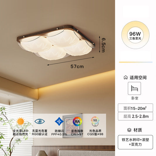 Medieval-style square-shaped living room lamp - in three colors